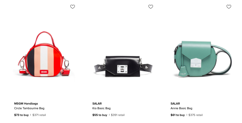 Rent the Runway Online Sample Sale October 2020 - Bags