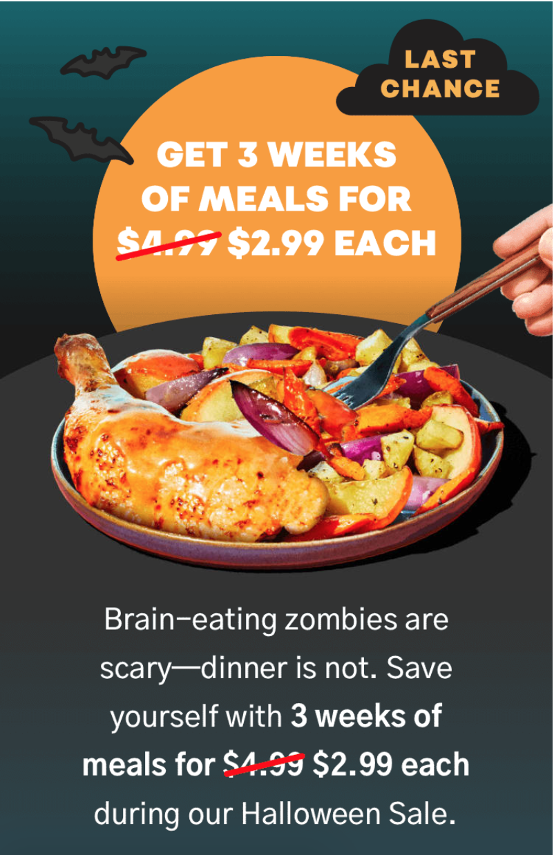 EveryPlate Halloween Sale – Save 40% Off Your First THREE Boxes!