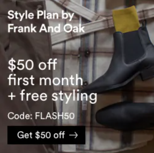 Style Plan by Frank And Oak Deal – $50 Off Your First Box!