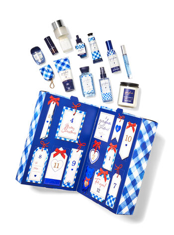 Open Bath and Body Works GINGHAM Advent Calendar Gift Set