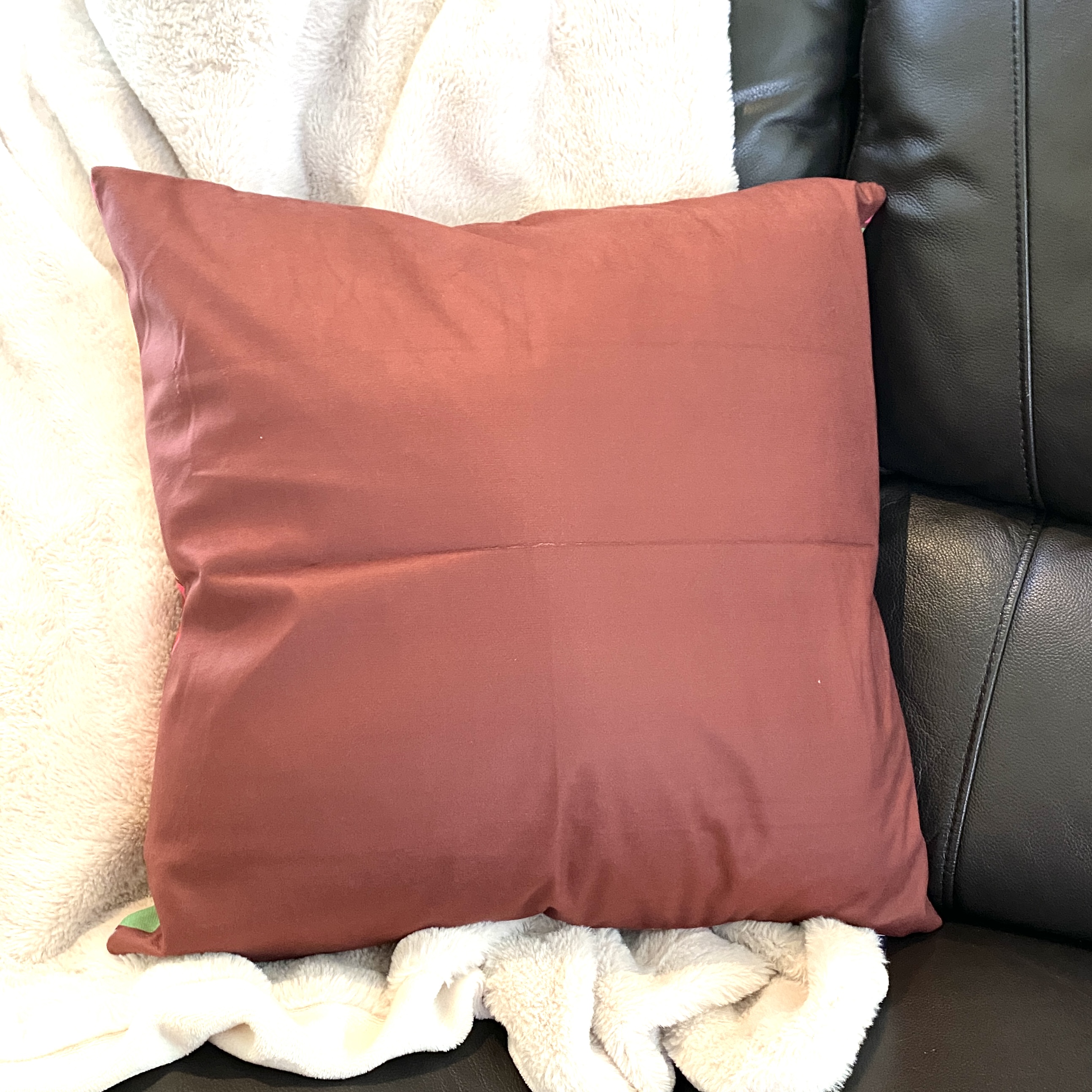 Throw Pillow Cover Back for Brown Sugar Box October 2020