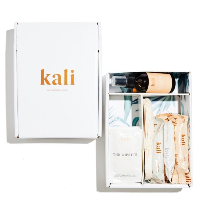 Kali box with feminine hygiene products