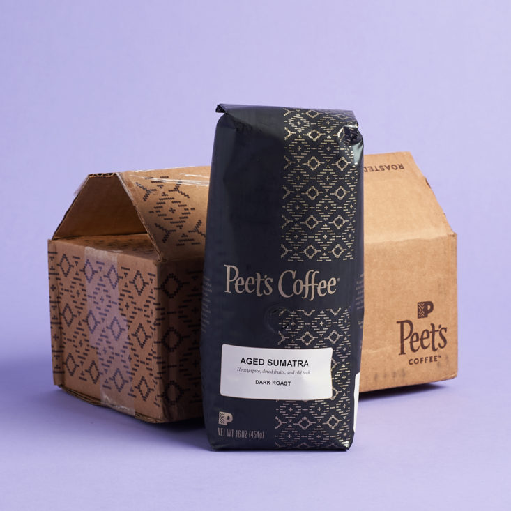 Peet's Coffee unboxed bag of coffee