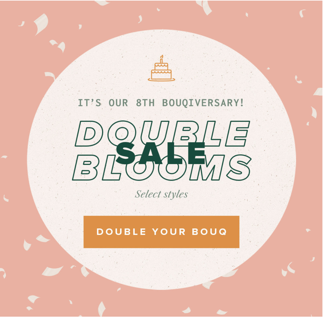 The Bouqs Coupon – Free Double Blooms!