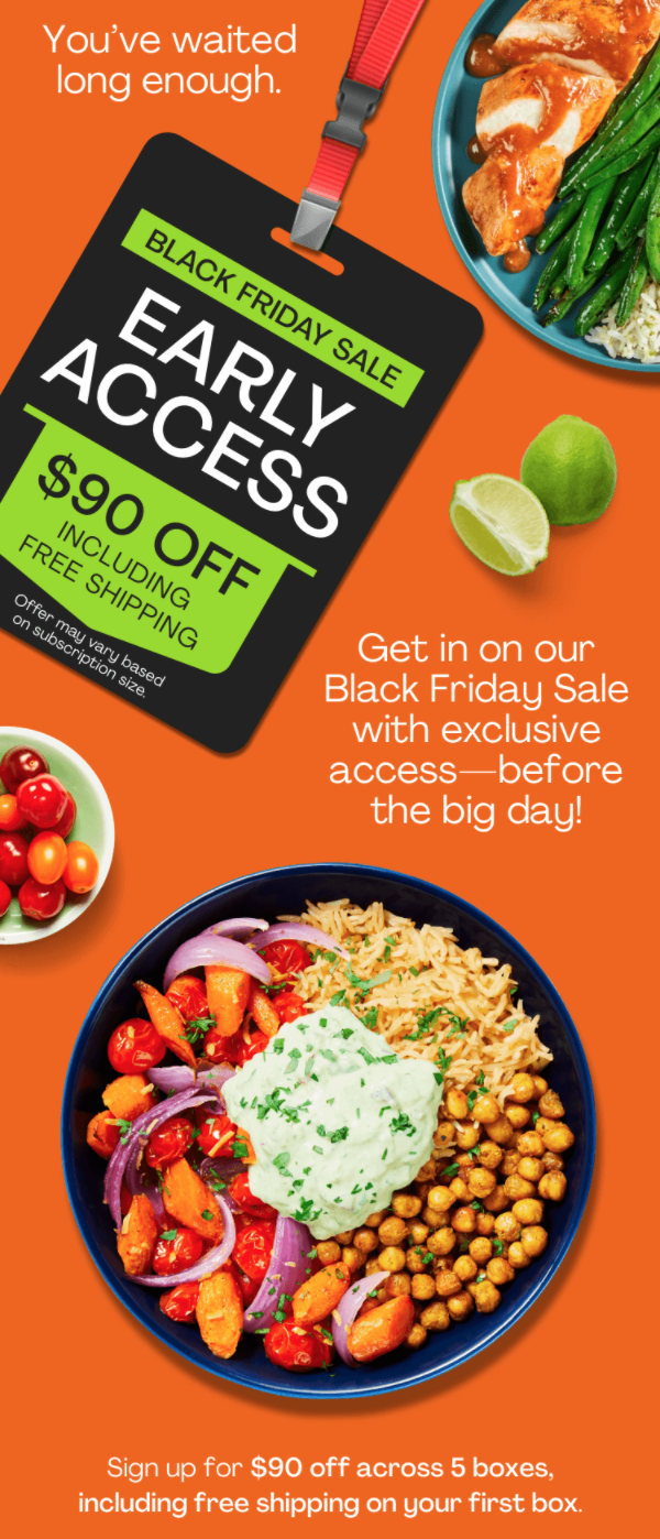 HelloFresh Black Friday Coupon Off Your First Five Boxes! MSA