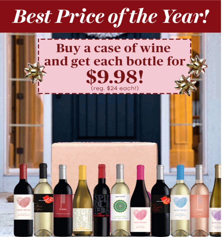 VineOh! Deal – Case Of Wine For $9.98 Per Bottle!