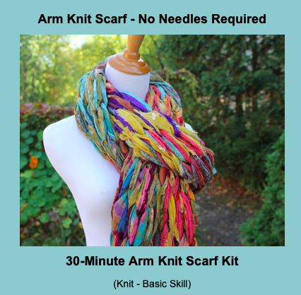 30 minute arm knit scarf kit