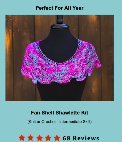 san shell shawlette kit