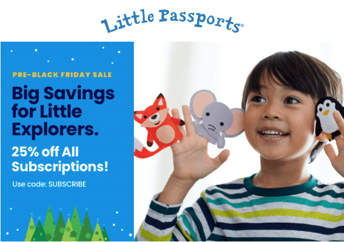 Little Passports Cyber Monday Sale – 25% Off  Subscriptions!