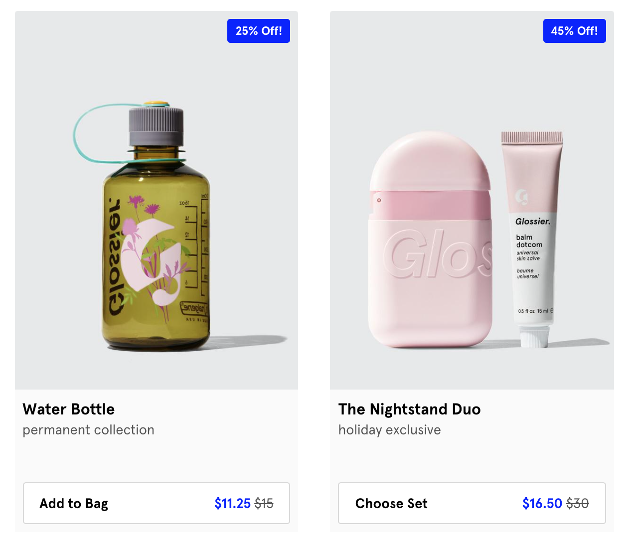 Black Friday Deal Glossier 25 to 50 off MSA