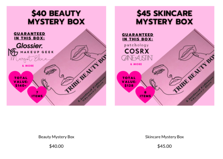 Tribe Beauty Box Mystery Boxes November 2020 