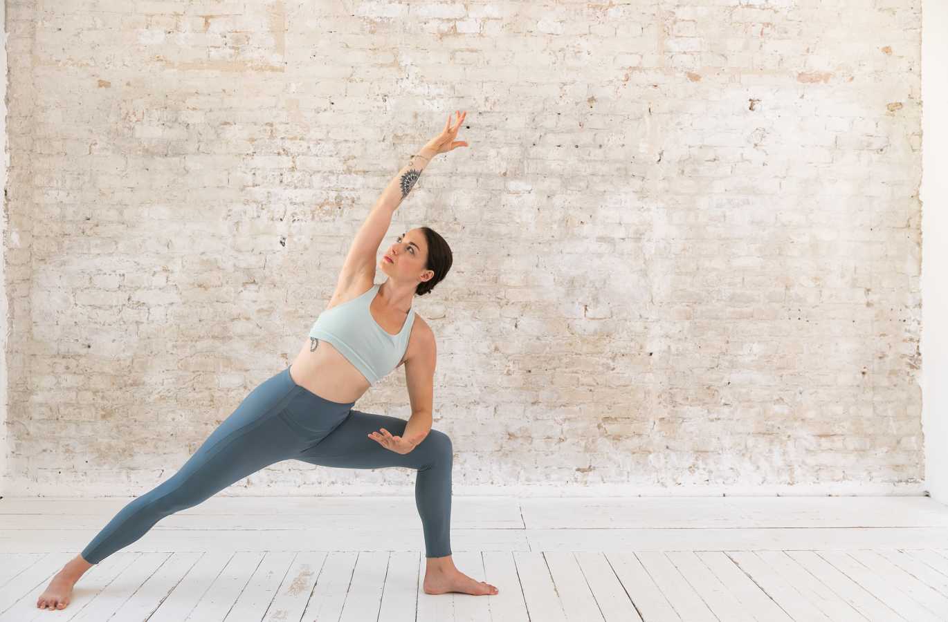 yoga instructor doing pose