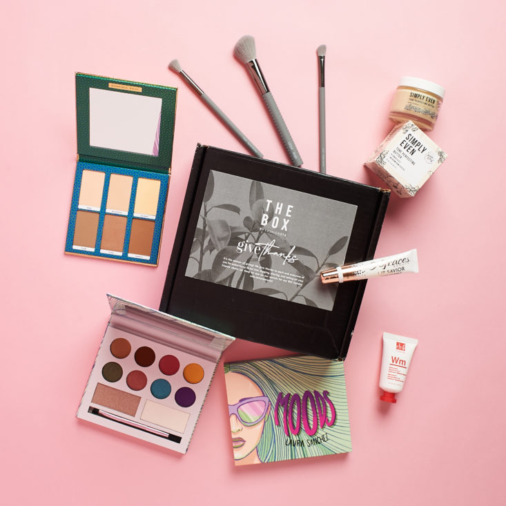 the box by fashionsta cosmetic palettes and brushes