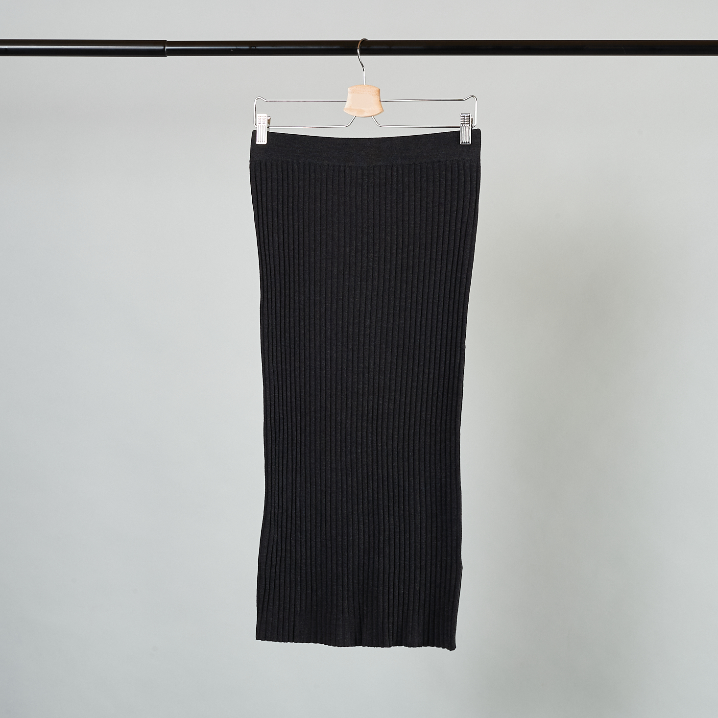 black knit skirt from Frank and Oak