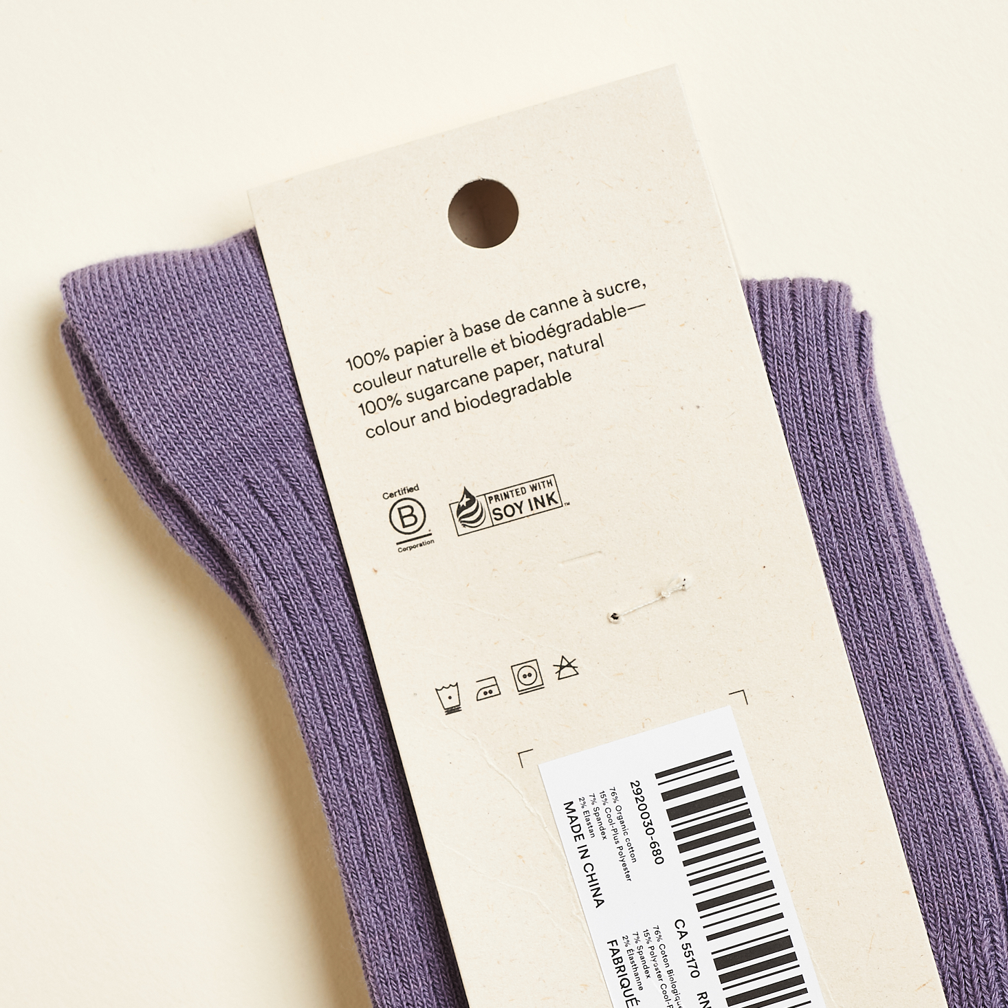 frank and oak ribbed socks in purple