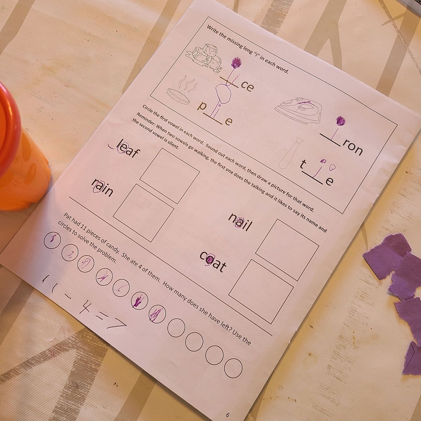 Preschool Box November 2020 worksheet in action 2