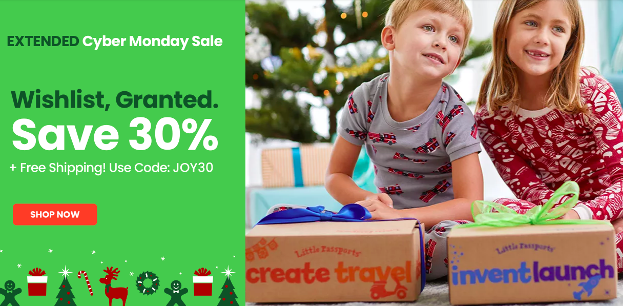 Extended! Little Passports Cyber Monday Sale – 30% Off Subscriptions!