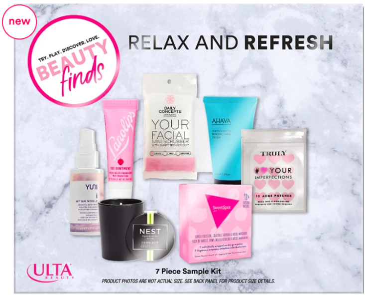 ULTA Relax and Refresh 7 Piece Sampler Kit