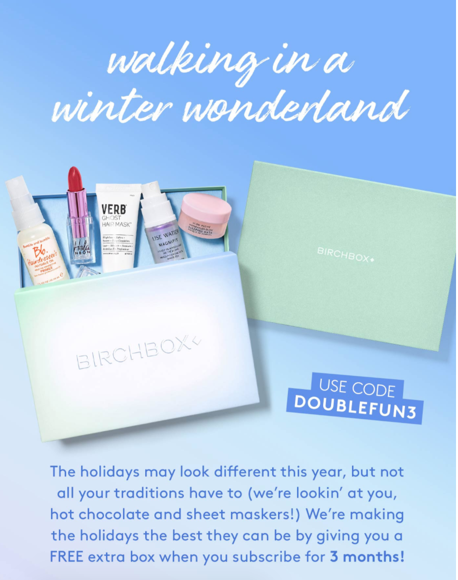 Birchbox Coupon – FREE Extra Birchbox With Subscription