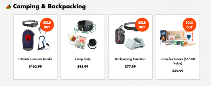 Nomadik Camping and Backpacking Holiday Bundles