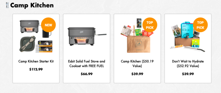 Nomadik Camp Kitchen Holiday Bundles