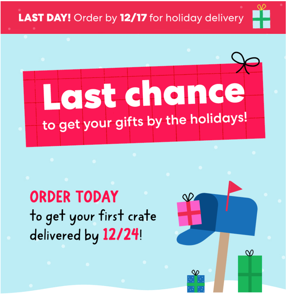 KiwiCo – Free Rush Shipping For Christmas + 50% Off Your First Box!