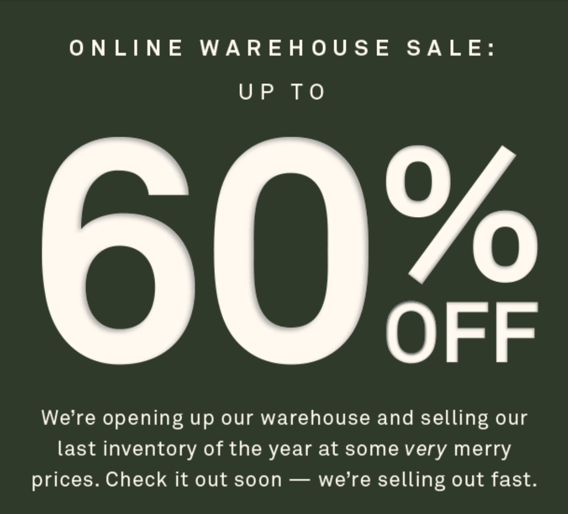 Bespoke Post Warehouse Sale – Up to 60% Off!