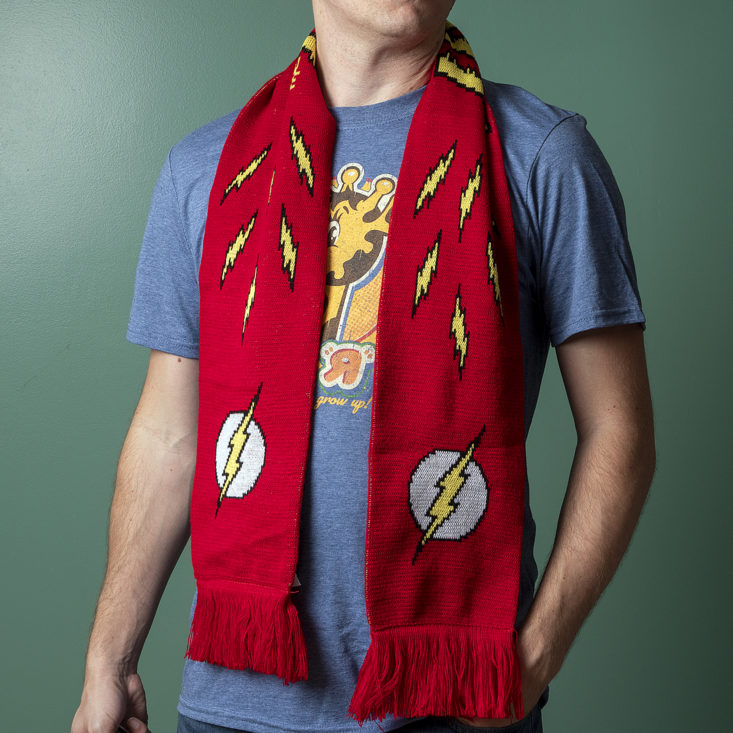 Flash scarf from DC Comics World's Finest subscription