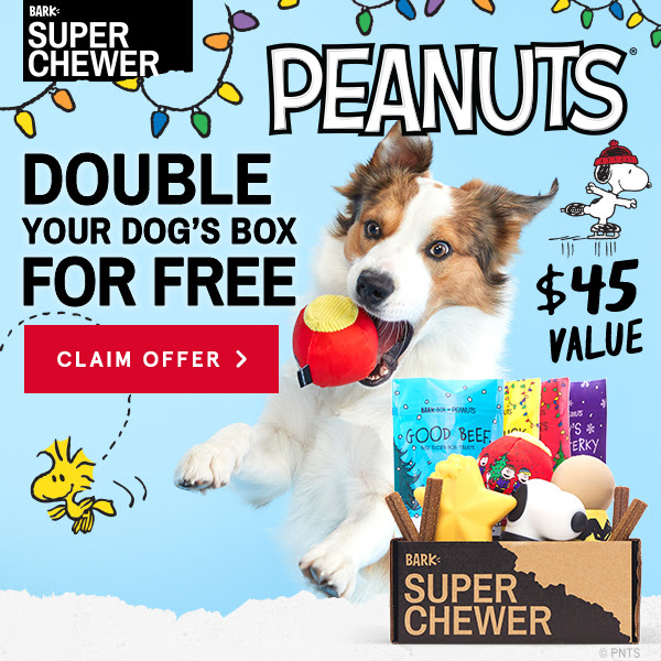 Super Chewer Coupon – Double Your First Box + Peanuts Theme!