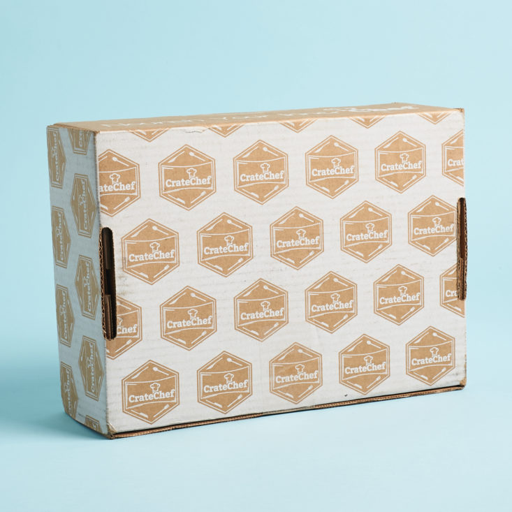 Exterior of the Crate Chef box with their logo printed all over.