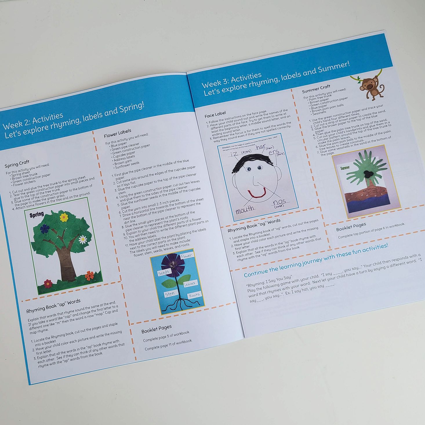 Preschool Box December 2020 parent guide weeks 2 and 3