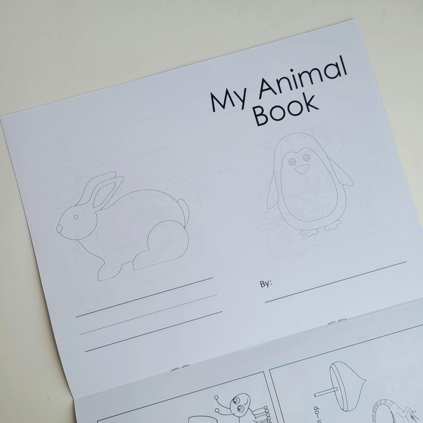 Preschool Box December 2020 animal book