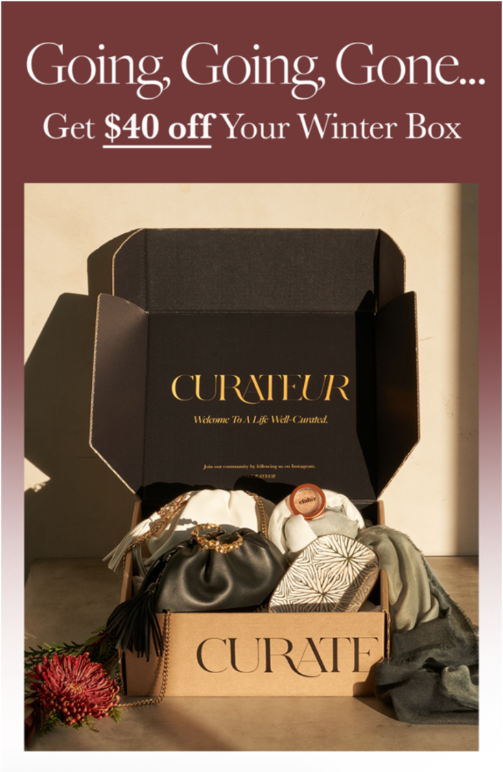 CURATEUR Deal Off The Winter Box! MSA