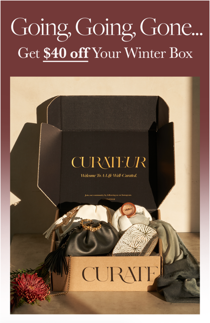CURATEUR Deal – $40 Off The Winter Box!