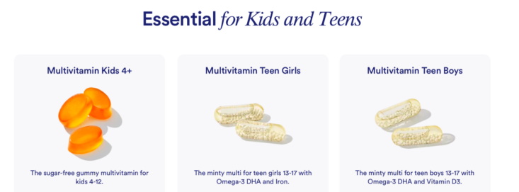 Ritual January 2021 Kids and Teens Multivitamins