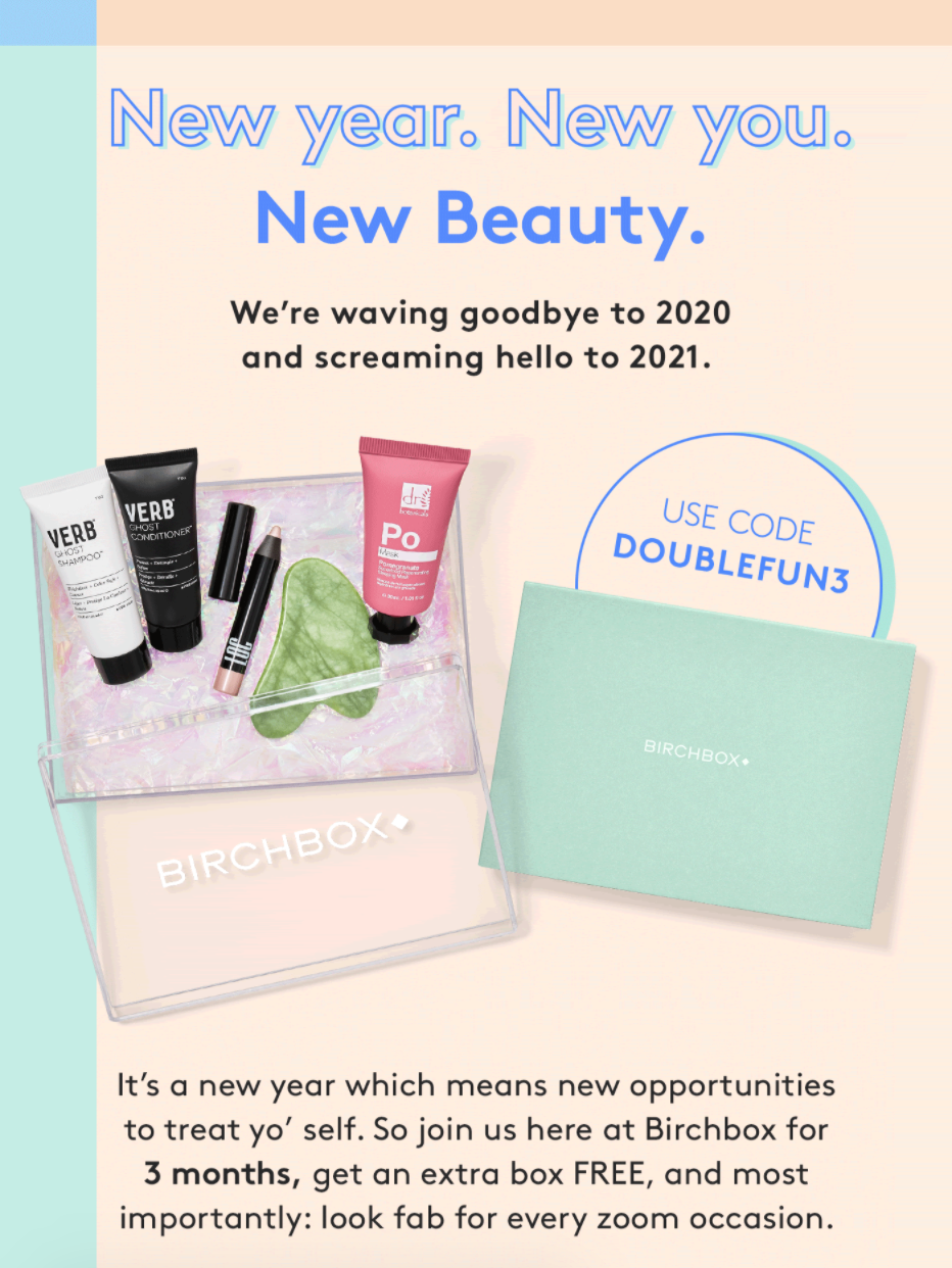 Birchbox Coupon – FREE Extra Birchbox With Subscription