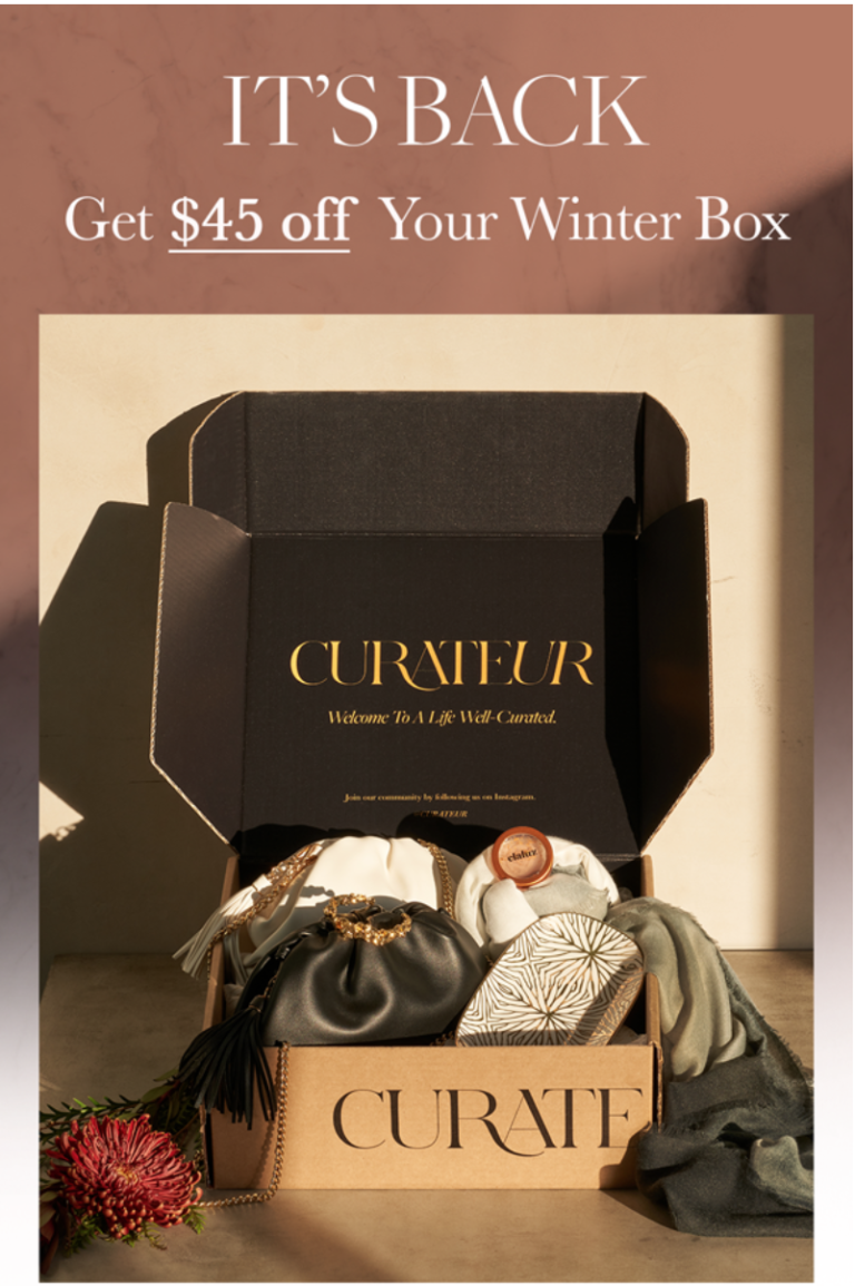 CURATEUR Deal Off The Winter Box! MSA