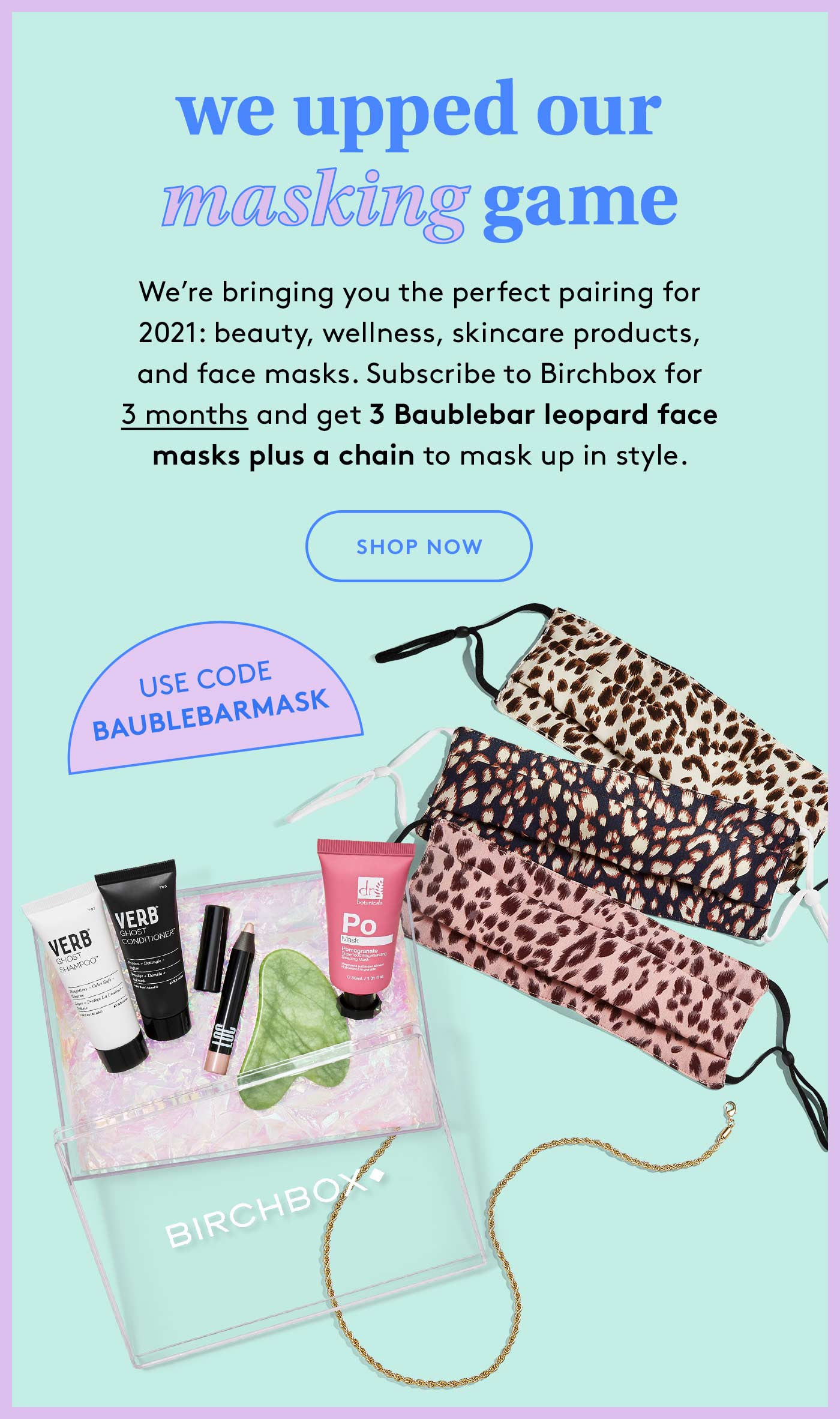 Birchbox Coupon – 3 FREE Baublebar Face Masks with 3-Month Subscription!