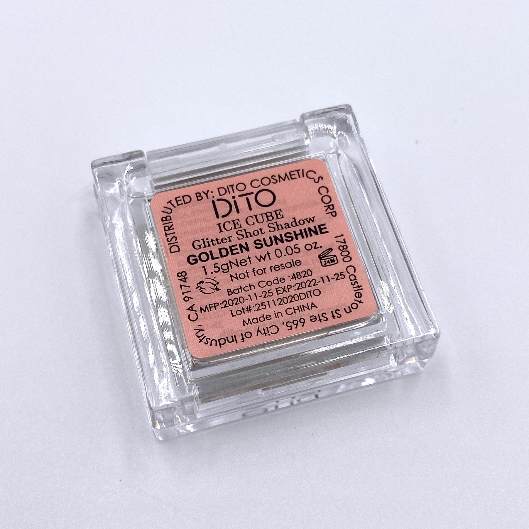 DiTO Cosmetics Ice Cube Shadow in Golden Sunshine Back for Birchbox February 2021