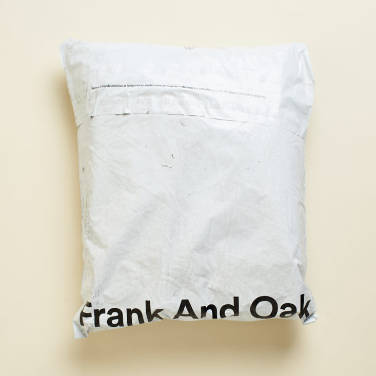 Frank and Oak February 2021 packaging