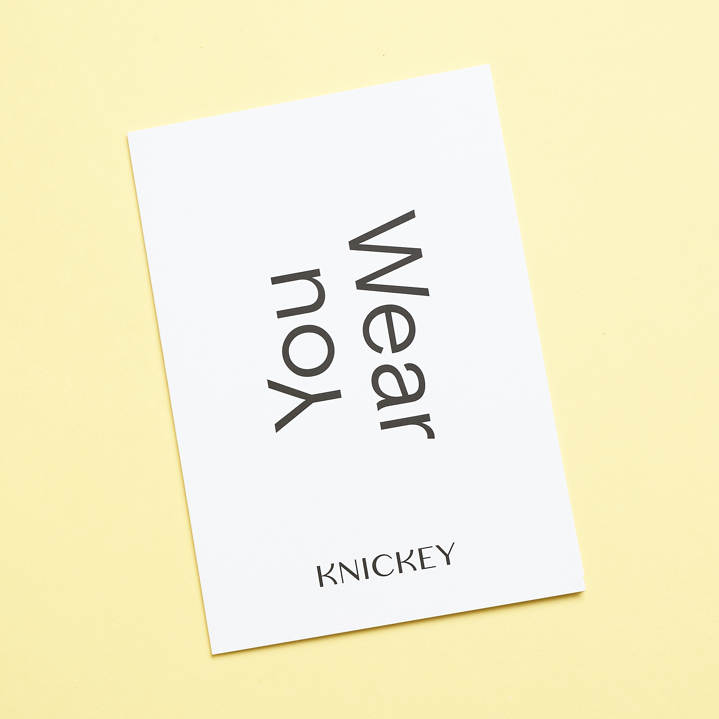 Knickey welcome materials