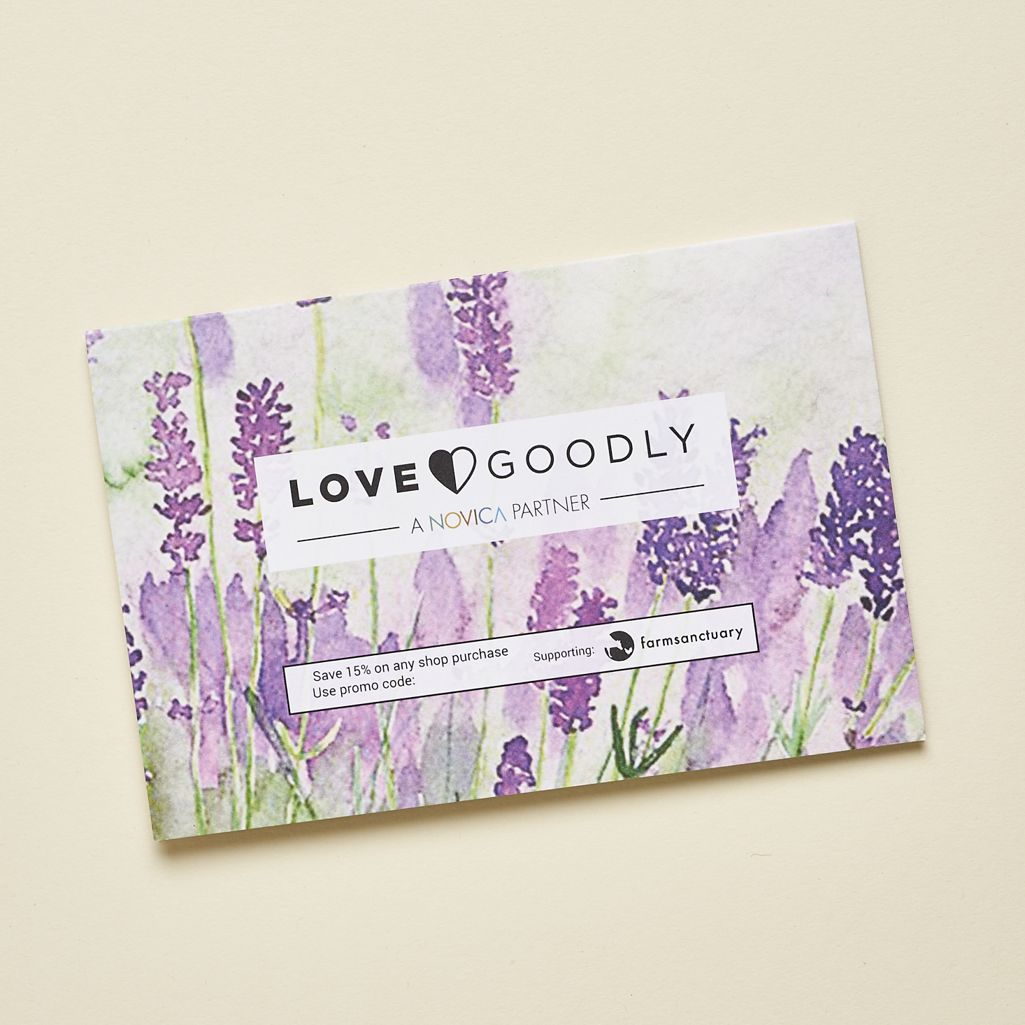Love Goodly welcome card