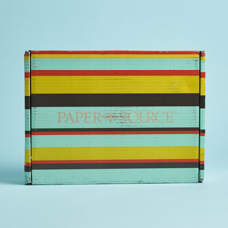 Paper Source striped shipping box.