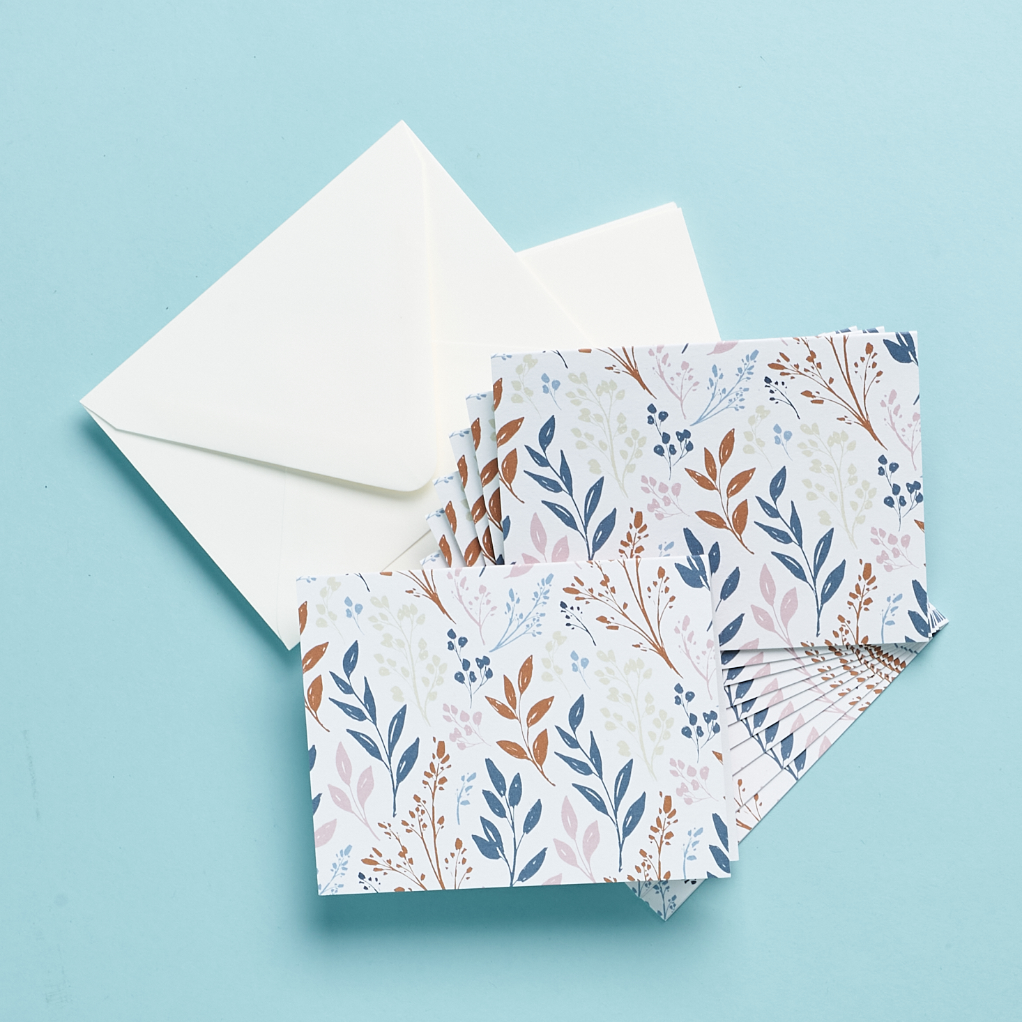 Paper Source Spring Leaves blank notecard set