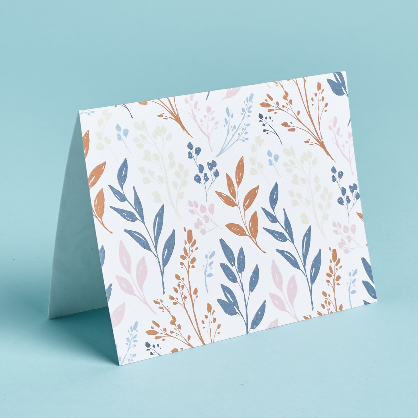 Paper Source Spring Leaves blank notecard