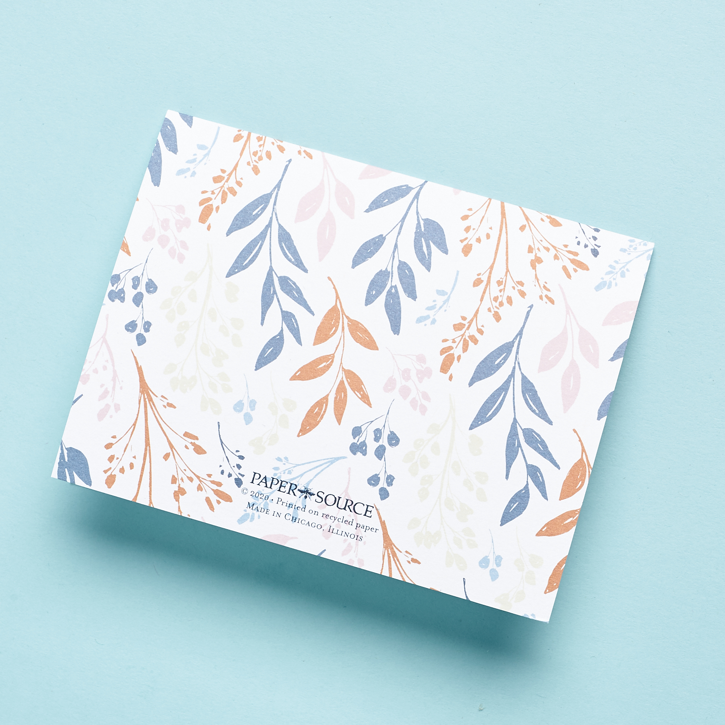 Paper Source Spring Leaves blank notecard