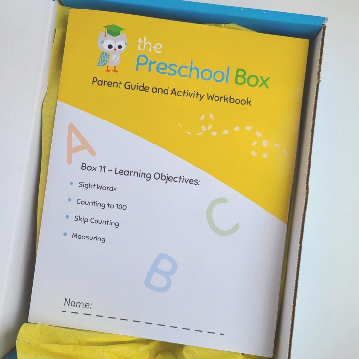 Preschool Box January 2021 packaging