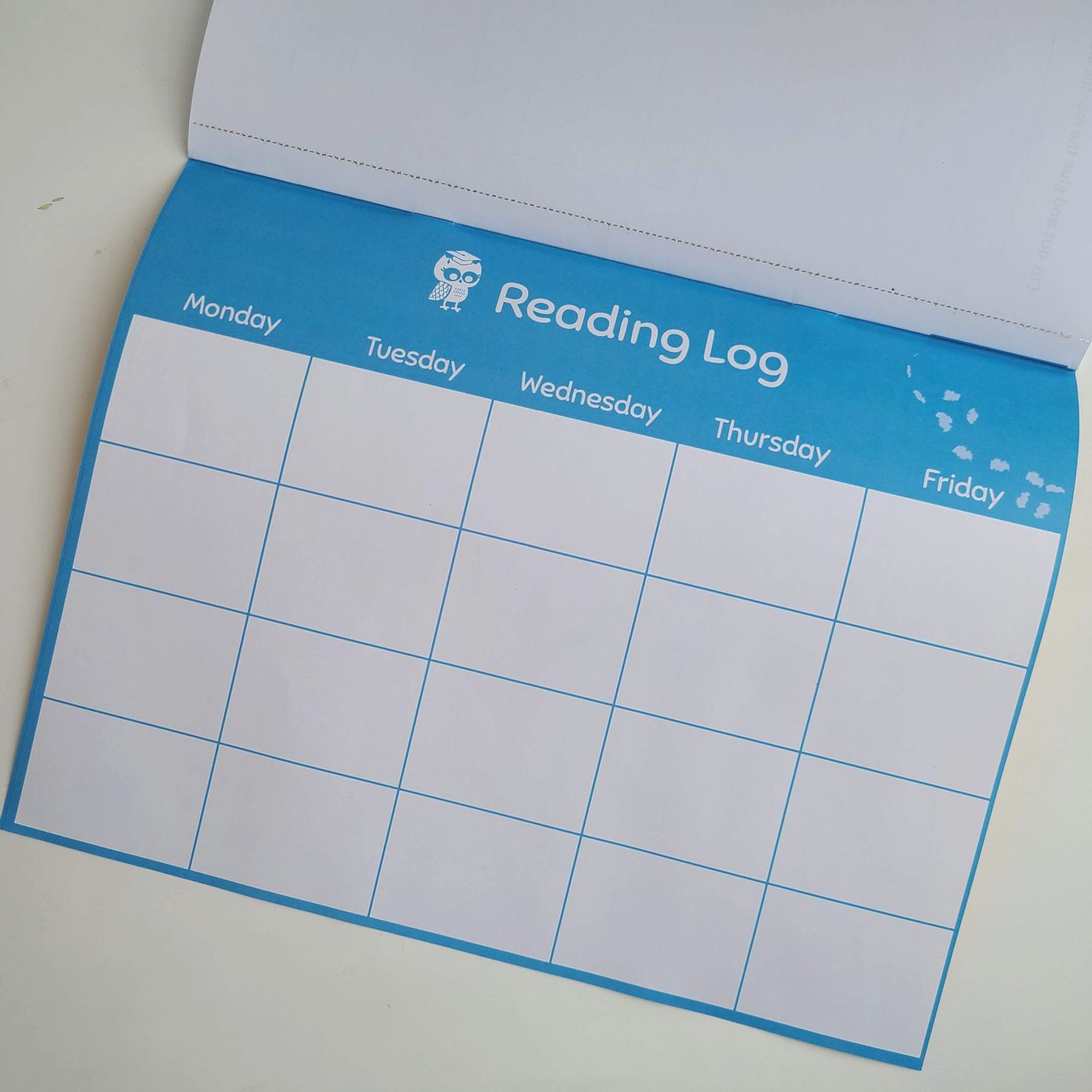 Preschool Box January 2021 reading log