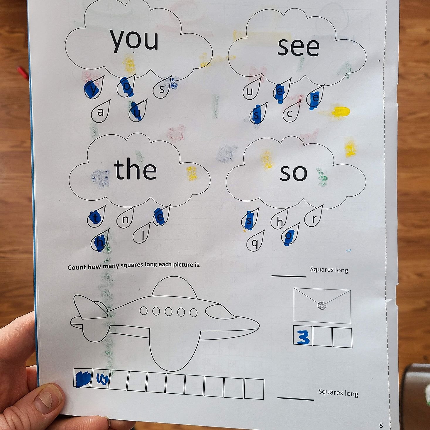 Preschool Box January 2021 completed worksheet 4