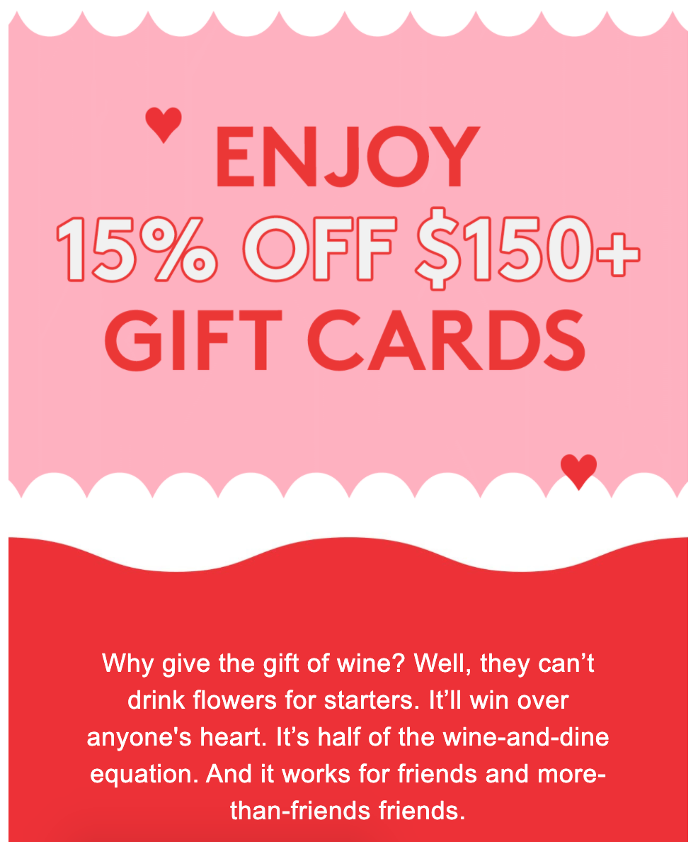 Winc Black Friday 2020 Deal 15 Off Gift Cards + 50 Off Your First